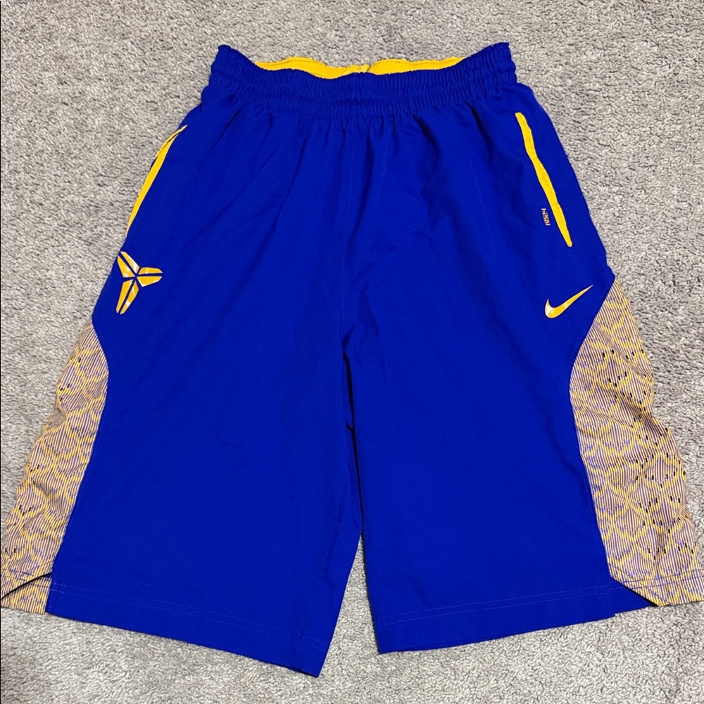 Kobe Nike Dri fit Bluish purple and Yellow Basketball Shorts